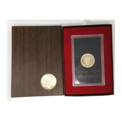 1974-S Silver Eisenhower Dollar Proof in Govt. Brown Box